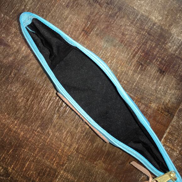 Jon Hart Design Grande Pouch Zipper Bag Ocean Blue Coated Canvas Travel *CTS* - Picture 7 of 7